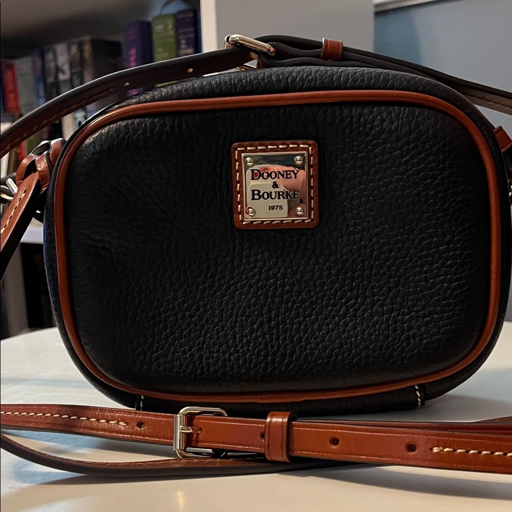 Dooney & Bourke Black and Brown Leather Crossbody